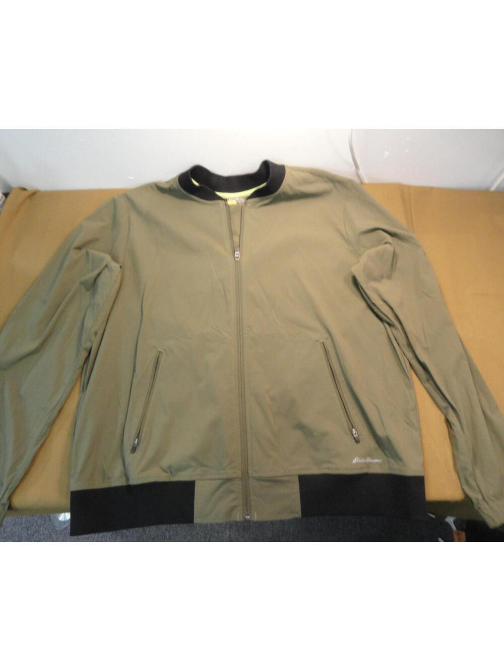 EDDIE BAUER LIGHTWEIGHT ZIP UP JACKET OD GREEN WOMENS TALL EXTRA LARGE TXL
